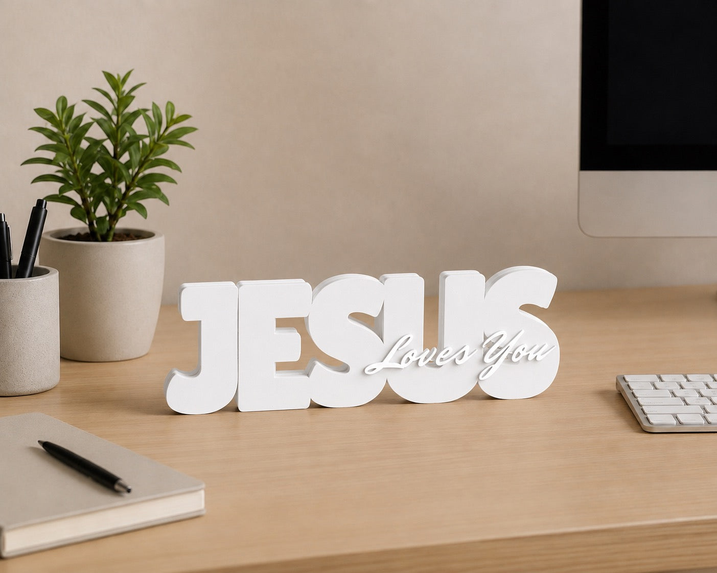 Jesus Loves You | Modern Faith Home & Office Decor