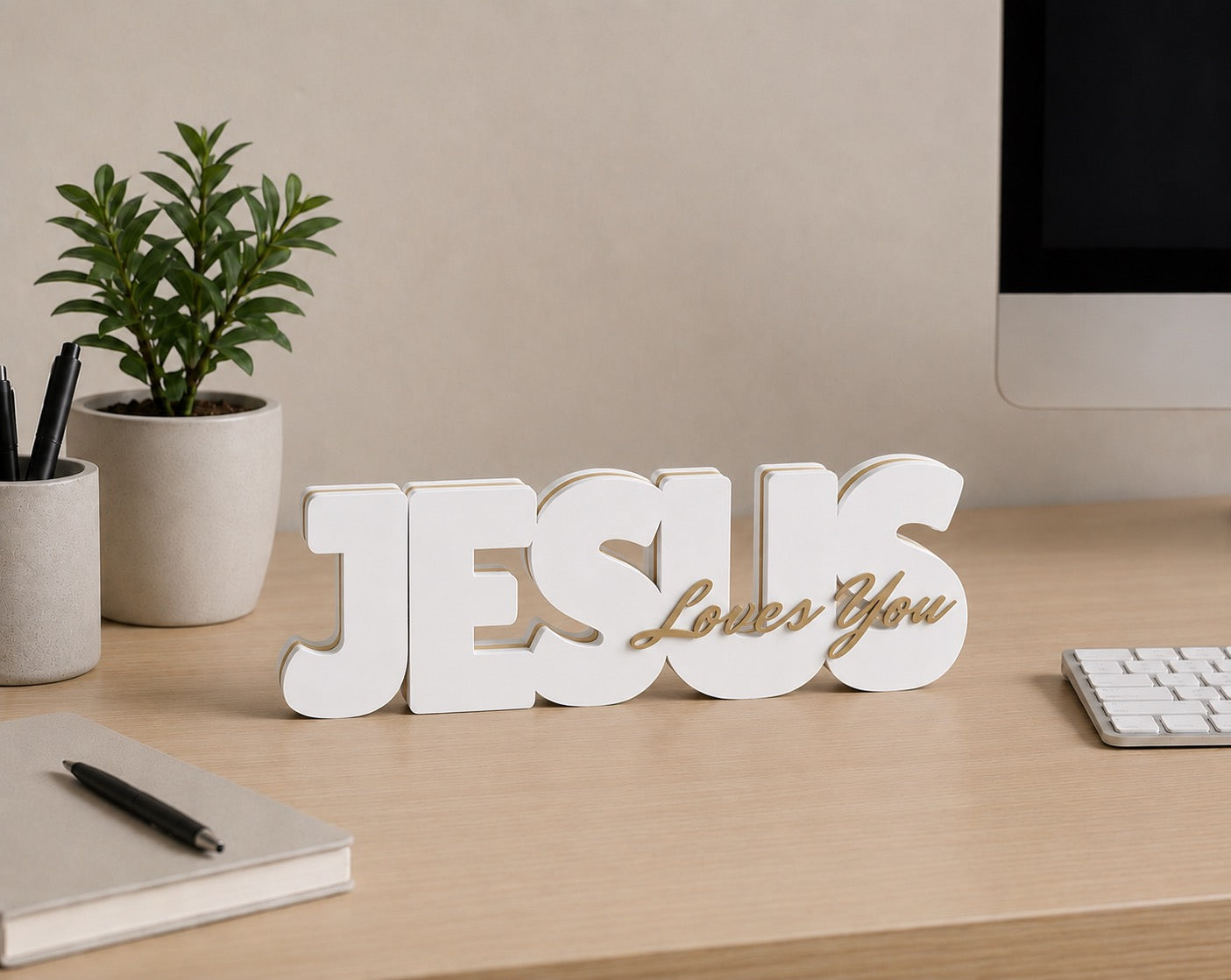 Jesus Loves You | Modern Faith Home & Office Decor
