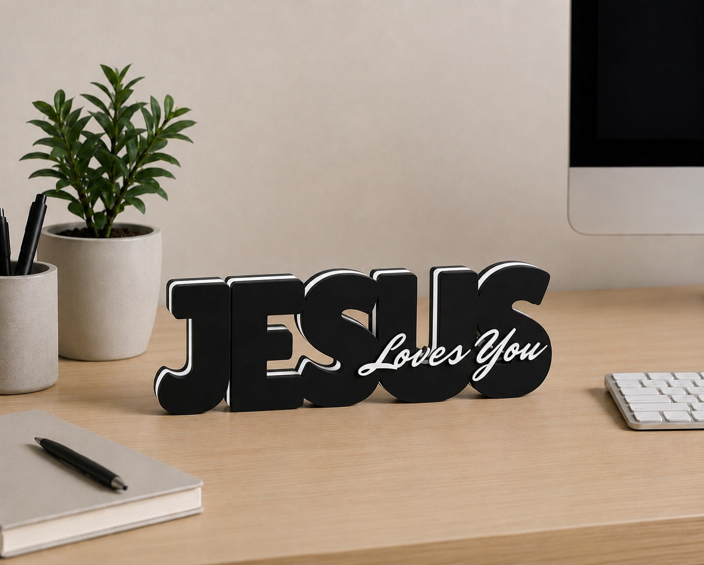 Jesus Loves You | Modern Faith Home & Office Decor