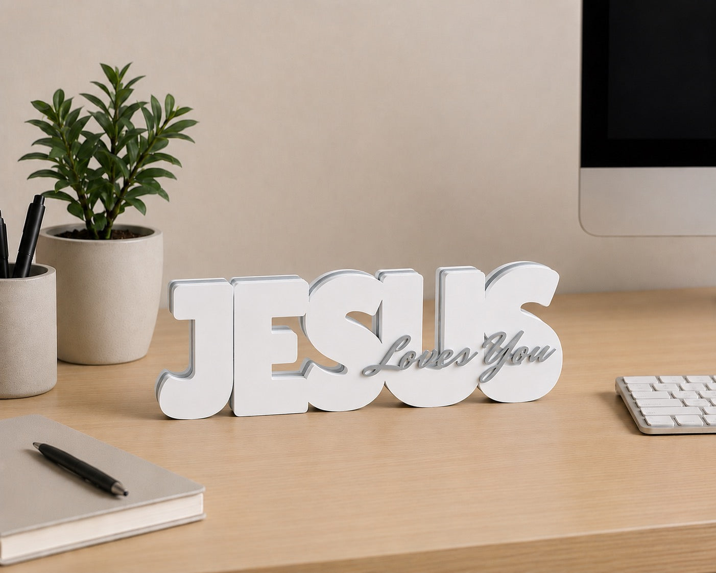 Jesus Loves You | Modern Faith Home & Office Decor
